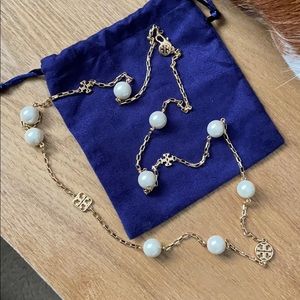 Authentic Tory Burch rosary pearl necklace